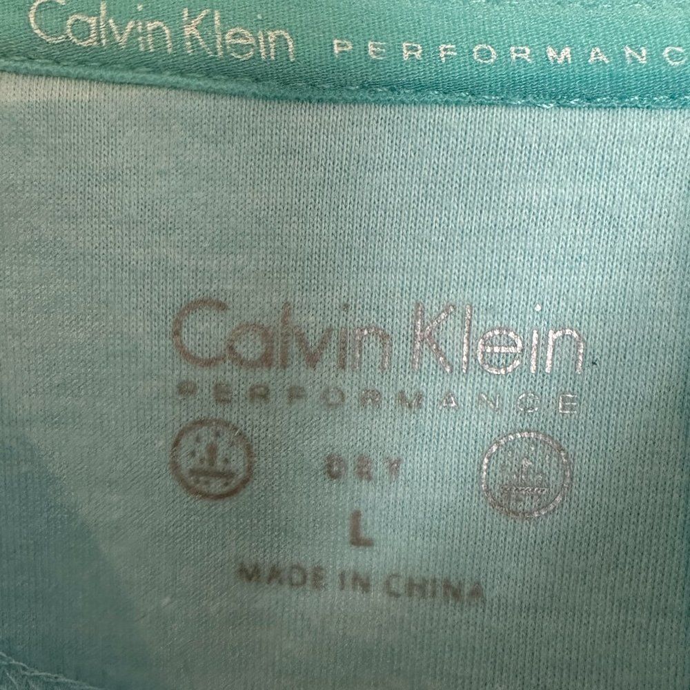 EUC Calvin Klein 3/4 Hoodie, Light Blue (heathered), Size L - Picture 3 of 4